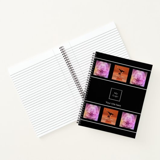 Foto-Collage des Unternehmens Schwarz-weiß Notizblock (Innenseite)