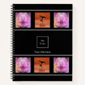 Foto-Collage des Unternehmens Schwarz-weiß Notizblock (Vorderseite)