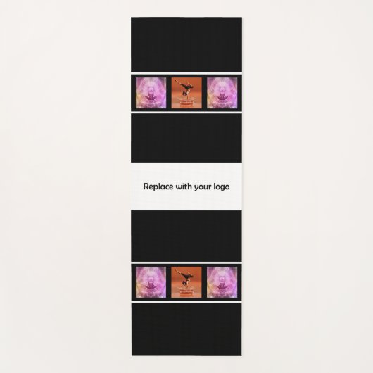 Foto-Collage des Unternehmens Schwarz-weiß Yogamatte (Vorderseite)