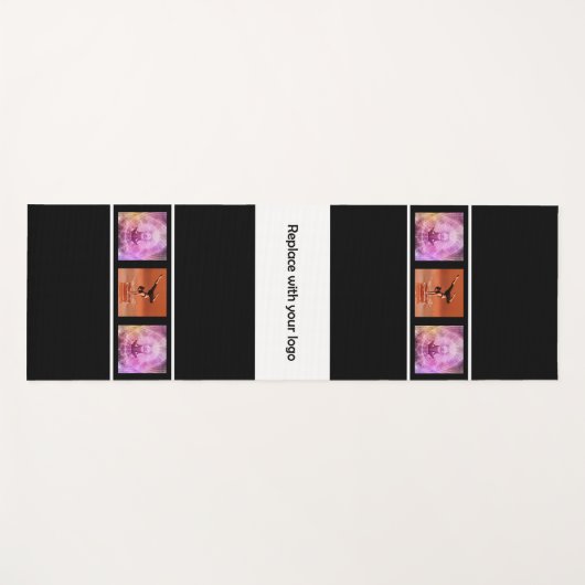 Foto-Collage des Unternehmens Schwarz-weiß Yogamatte (Vorderseite (Horizontal))
