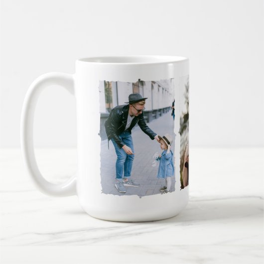 Foto-Collage des Vaters  Kaffeetasse (Links)