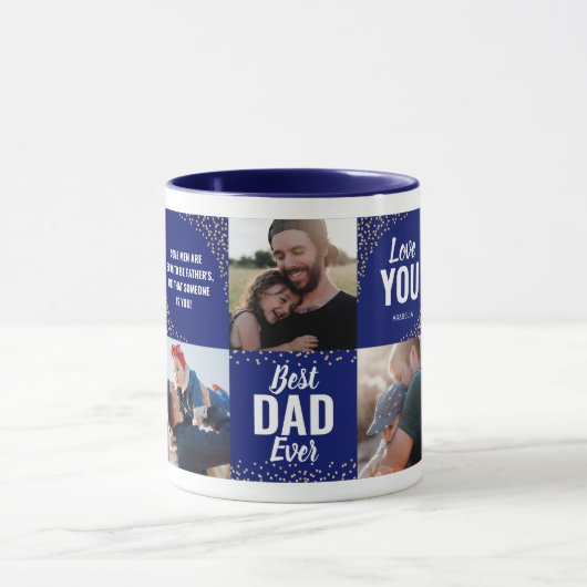 Foto-Collage des Vaters Tasse (Zentrum)