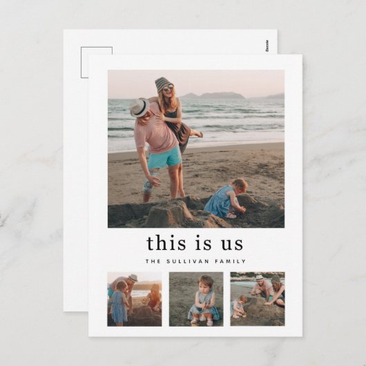 Foto Collage - Dies ist die US Postkarte (Vorne/Hinten)