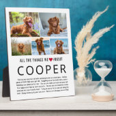 Foto Collage Dinge, die wir Liebe über Sie Haustie Fotoplatte (Seite)