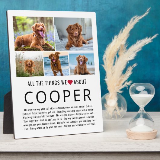 Foto Collage Dinge, die wir Liebe über Sie Haustie Fotoplatte (Seite)