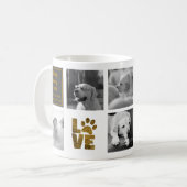 Foto Collage Dog Memorial mit Text-Beileid-TASSE Kaffeetasse (Vorderseite Links)