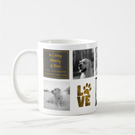 Foto Collage Dog Memorial mit Text-Beileid-TASSE Kaffeetasse