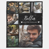 Foto Collage Dog oder Cat Lover in der Liebe: Fleecedecke (Vorderseite)