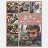Foto Collage Dog oder Cat Lover in der Liebe: Fleecedecke (Vorderseite)