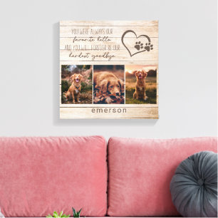 Foto Collage Dog Pet Loss Keepake Leinwanddruck