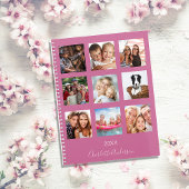 Foto-Collage dunkelrosa Namensskript 2023 Planer