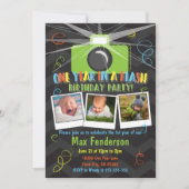 Foto Collage Ein Jahr in Flash ersten Geburtstag I Einladung (Vorderseite)