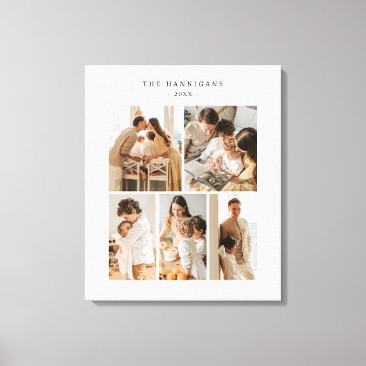 Foto Collage Einfach Elegante Moderne Leinwanddruck (Vorderseite)