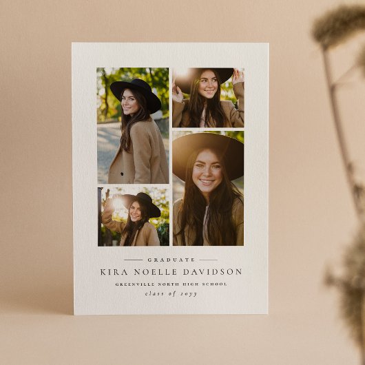 Foto Collage einfache Abschluss-Ankündigung