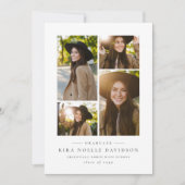 Foto Collage einfache Graduierungsparty Einladung (Vorderseite)