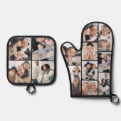 Foto-Collage Einfaches Bild Ofenhandschuh & Topflappen-Set (Vorderseite)