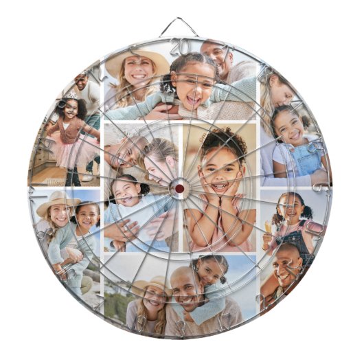 Foto Collage Einfaches Elegantes Bild Dartscheibe (vorne)