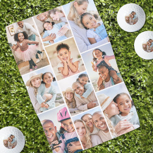 Foto Collage Einfaches Elegantes Bild Golfhandtuch