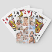 Foto Collage Einfaches Elegantes Bild Spielkarten (Rückseite)