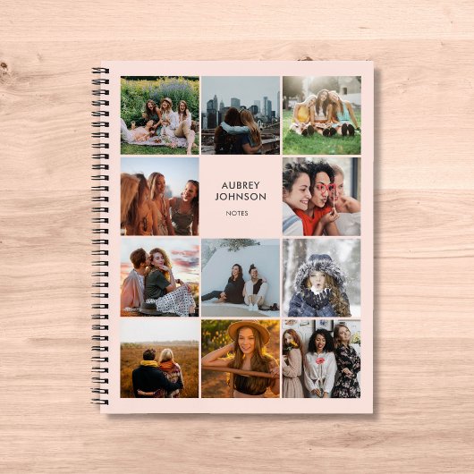Foto Collage Einfaches modernes Notebook Notizblock