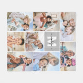 Foto Collage Einfaches Monogramm Bild Fleecedecke (Vorderseite (Horizontal))
