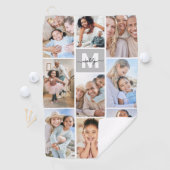 Foto Collage Einfaches Monogramm Bild Golfhandtuch (Insitu)