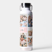 Foto-Collage Einfaches Monogramm Bild Trinkflasche (Vorne)