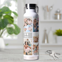 Foto Collage Einfaches Monogramm Bild Trinkflasche
