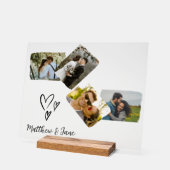 Foto Collage Einzigartiges Geschenk für Paare Hoch Acrylschild (Winkel)