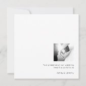 Foto Collage Elegant Wedding Dankeschön Karte (Rückseite)