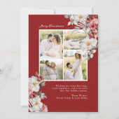 Foto Collage Elegante Weihnachtskarte Feiertagskarte (Vorderseite)