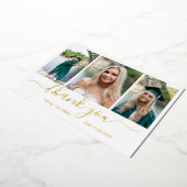 Foto Collage Eleganter Abschluss Dankeschön Karte (Gedreht)