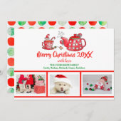 Foto Collage Elf Tee Weihnachten Wasserfarbe (Vorne/Hinten)