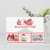 Foto Collage Elf Tee Weihnachten Wasserfarbe (Stehend Vorderseite)