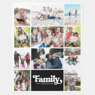 Foto-Collage Familie 8 Bilder Fleecedecke