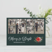 Foto Collage Familie Merry & Bright Weihnachten (Stehend Vorderseite)