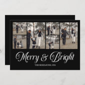 Foto Collage Familie Merry & Bright Weihnachten (Vorne/Hinten)