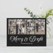 Foto Collage Familie Merry & Bright Weihnachten (Stehend Vorderseite)