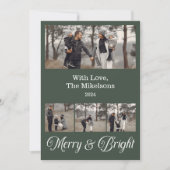 Foto Collage Familie Merry & Bright Weihnachten (Vorderseite)