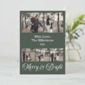 Foto Collage Familie Merry & Bright Weihnachten (Stehend Vorderseite)