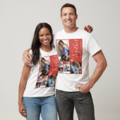 Foto Collage Familie Moderne personalisierte Weihn T-Shirt (Unisex)