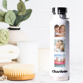 Foto Collage Familienfreunde nennen Weiß Trinkflasche