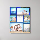 Foto Collage Family Beach Leinwanddruck (Vorderseite)