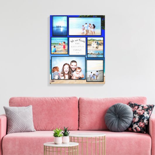 Foto Collage Family Beach Leinwanddruck (Insitu (Wohnzimmer))