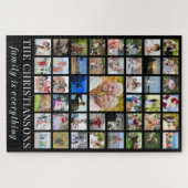 Foto Collage FAMILY IST ALLES Schwarz Puzzle (Horizontal)