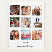 Foto Collage Family Monogramm Weiß 2025 Planer (Vorderseite)