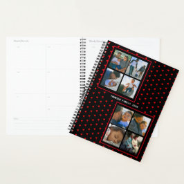 Foto Collage Family Personalisiert Red Heart & Nam Planer