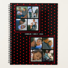 Foto Collage Family Personalisiert Red Heart & Nam Planer