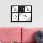 Foto Collage, FAMILY Title in Gold (Bearbeitungsfa Leinwanddruck (Insitu (Wohnzimmer))