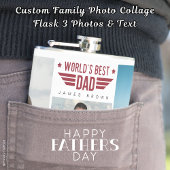 Foto Collage Flask 6 Fotos & Text Flachmann